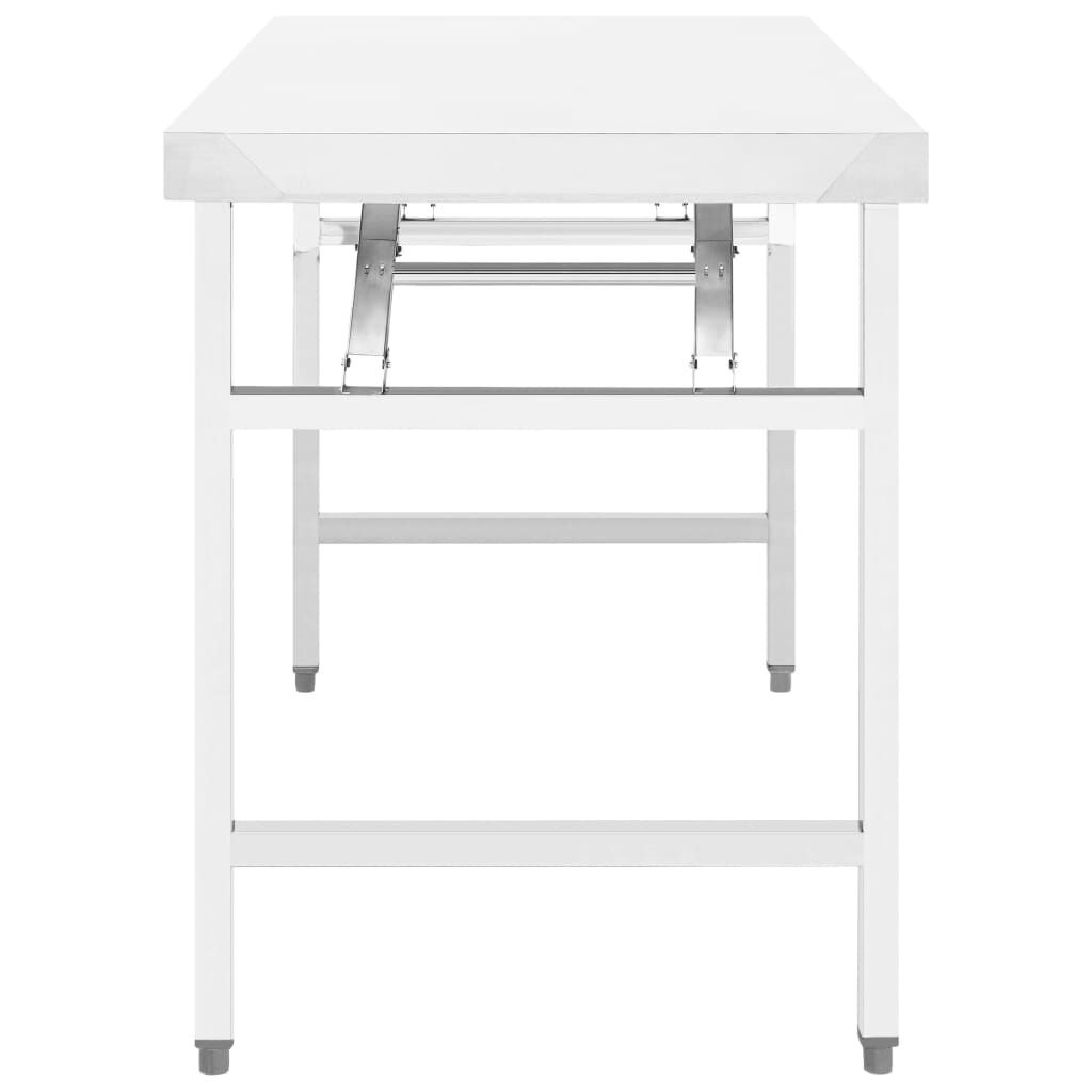 vidaXL Inklapbare Keukenwerktafel RVS - 35% Korting!