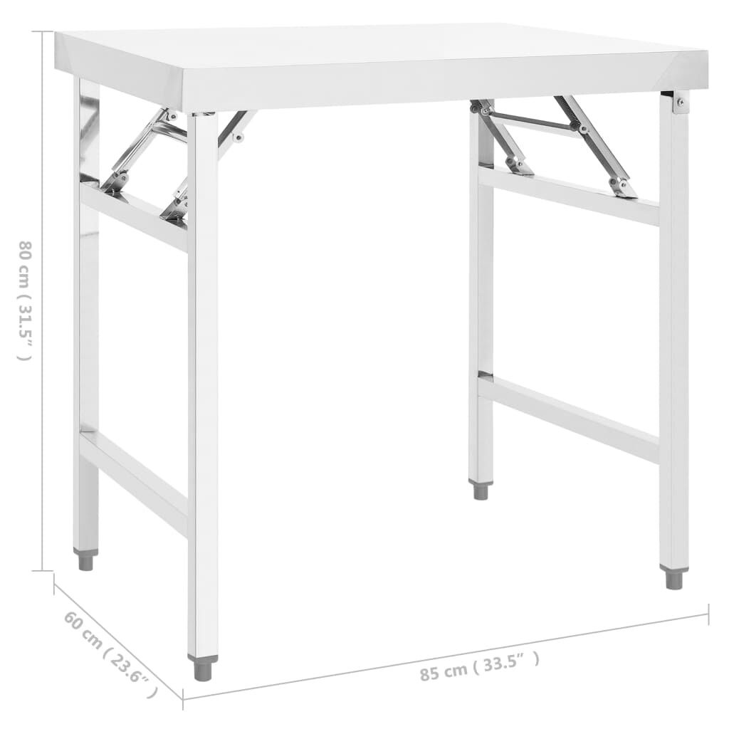 vidaXL Inklapbare Keukenwerktafel RVS - 35% Korting!