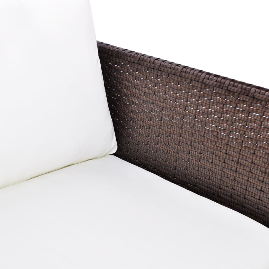 VidaXL Loungeset Bruin Rattan - 45% Korting! Zo Goed Als Nieuw