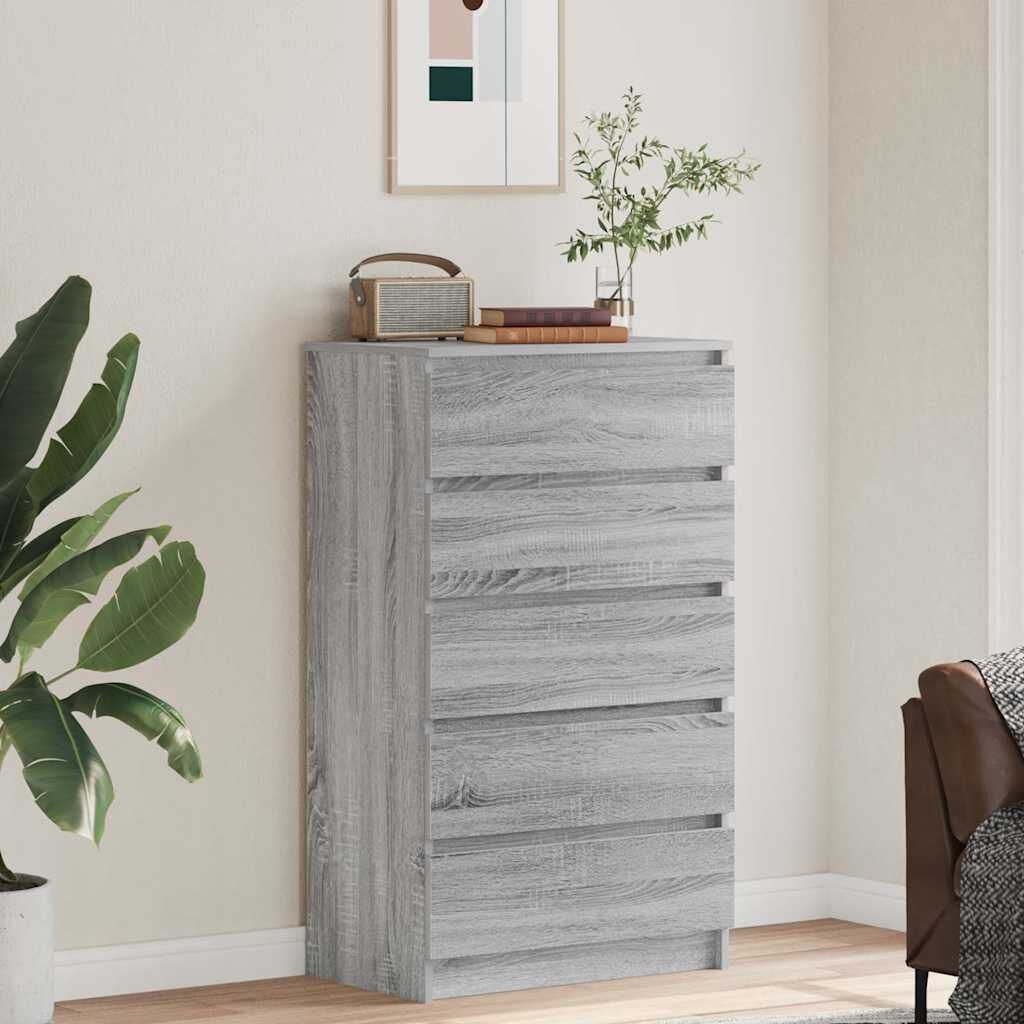 Ladekast Grijs Sonoma Eiken 60x36x103cm - 35% Korting!