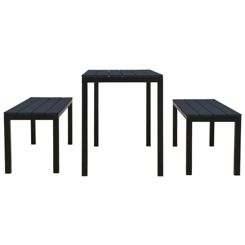 VidaXL Tuinset (3-delig) Zwart HKC - 42% Korting!