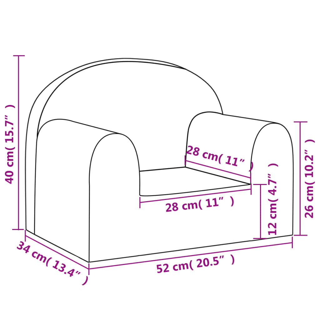 Kinderbank Pluche Antraciet -42%! Comfortabel & Schattig