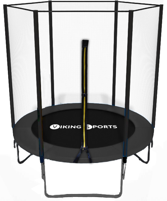 Trampoline 183cm met Net - Zwart - Gebruikt - 50% Korting!