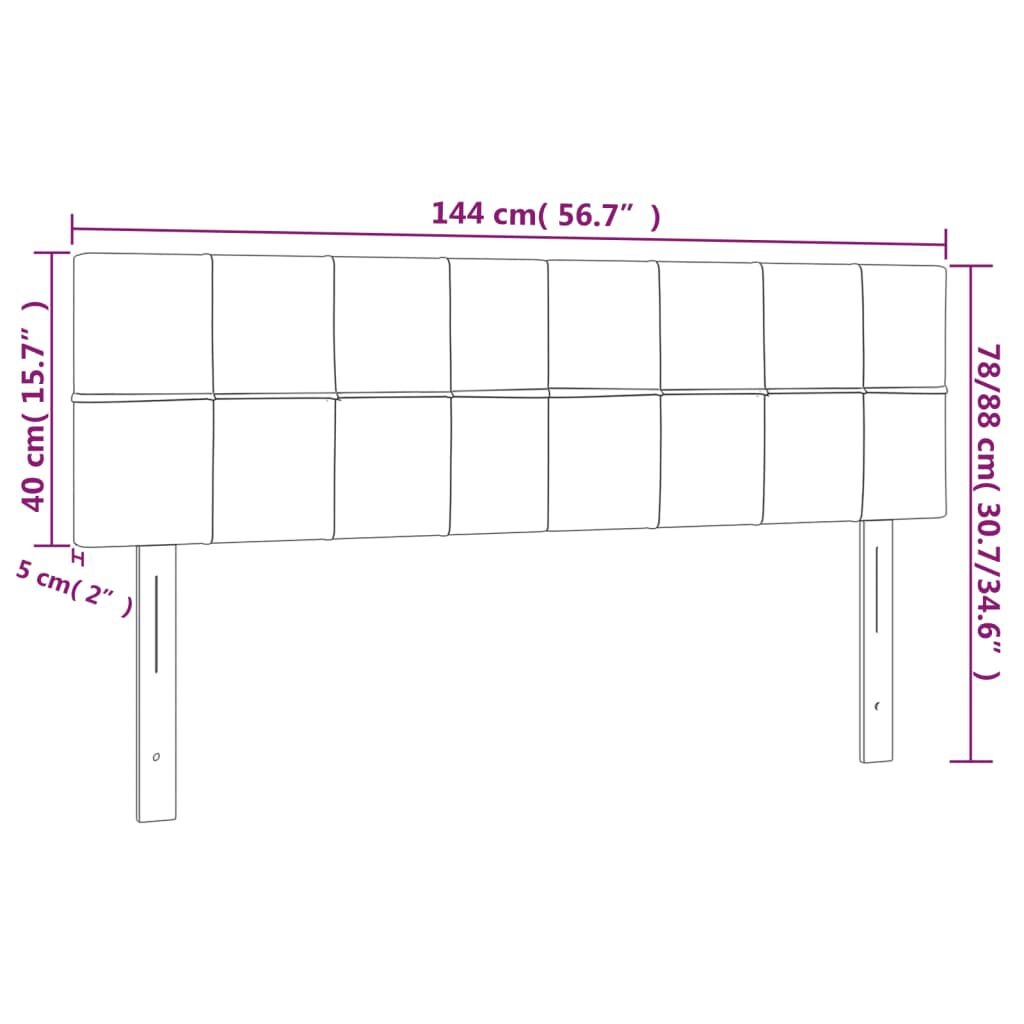 vidaXL Hoofdborden (2x) 72cm Donkergrijs -42% Korting!