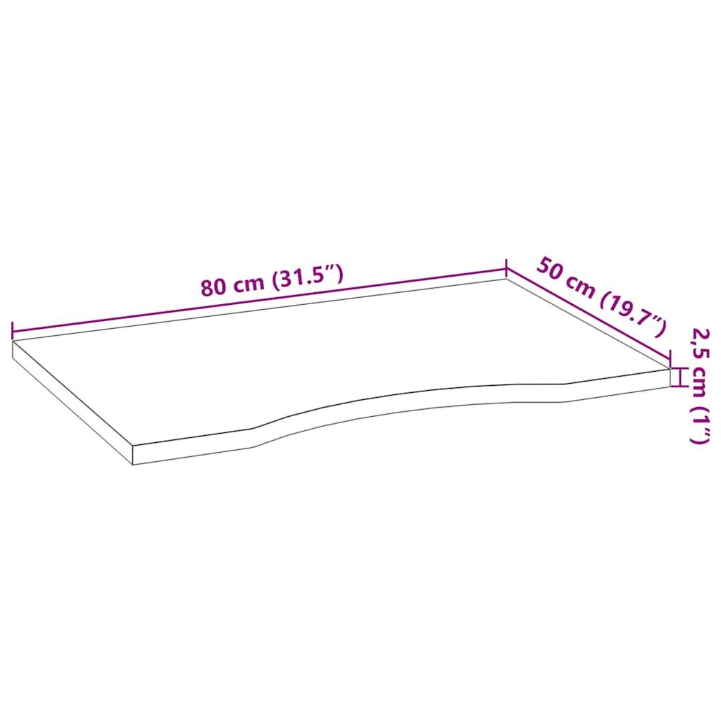 VidaXL Eiken Bureaublad 80x50cm - 42% Korting!