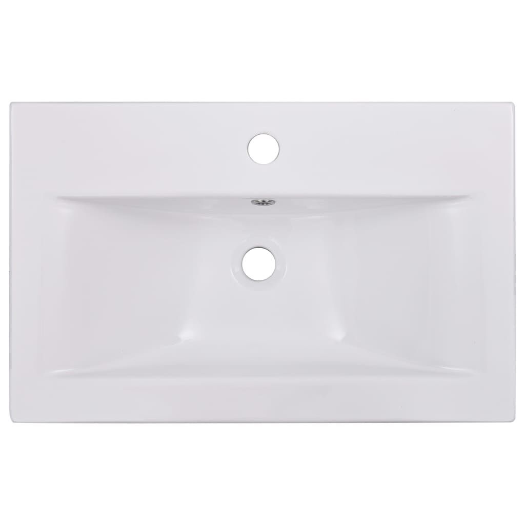 vidaXL Inbouwwastafel Keramiek Wit 61cm - 41% Korting!