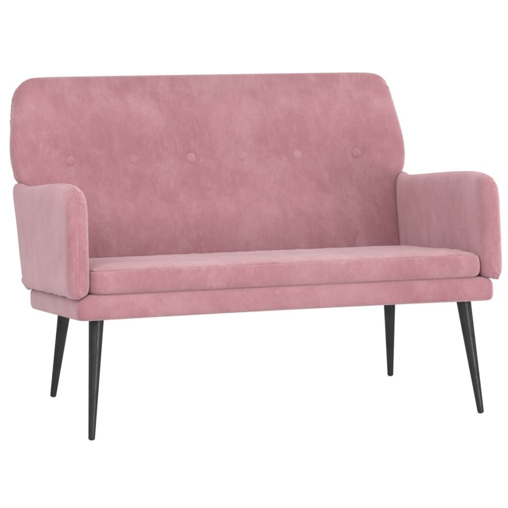 VidaXL Fluweel Bankje Roze - 108cm - 35% Korting!