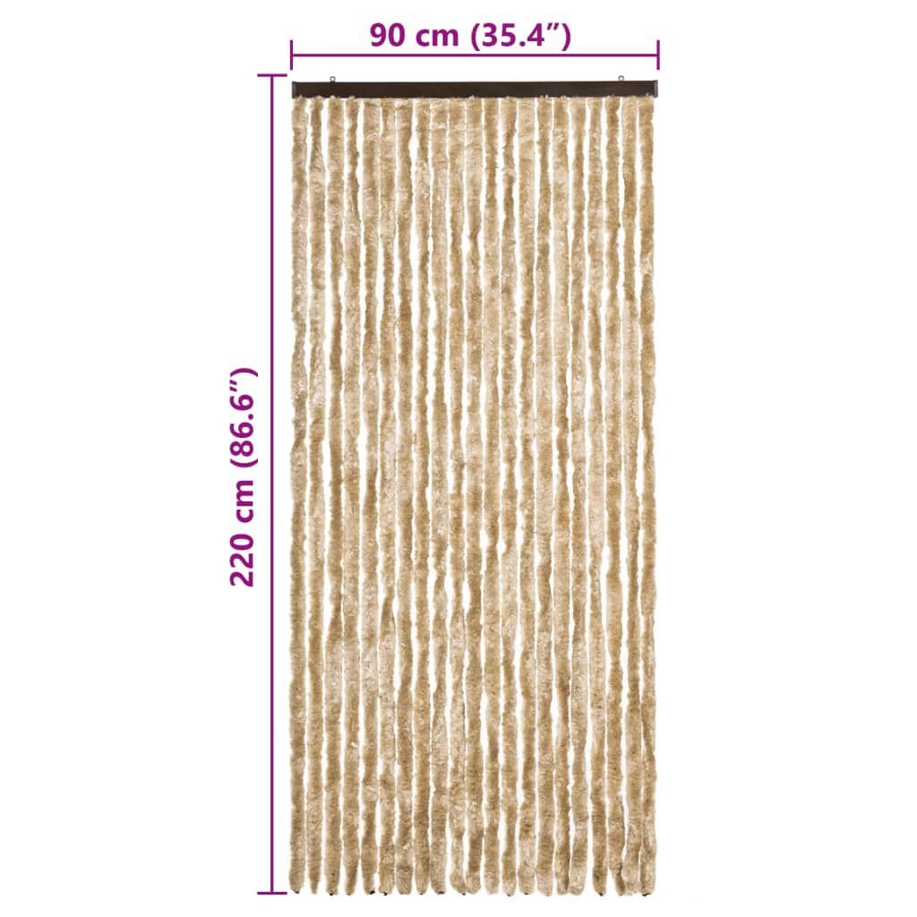 VidaXL Vliegengordijn Beige 90x220cm - 35% Korting!