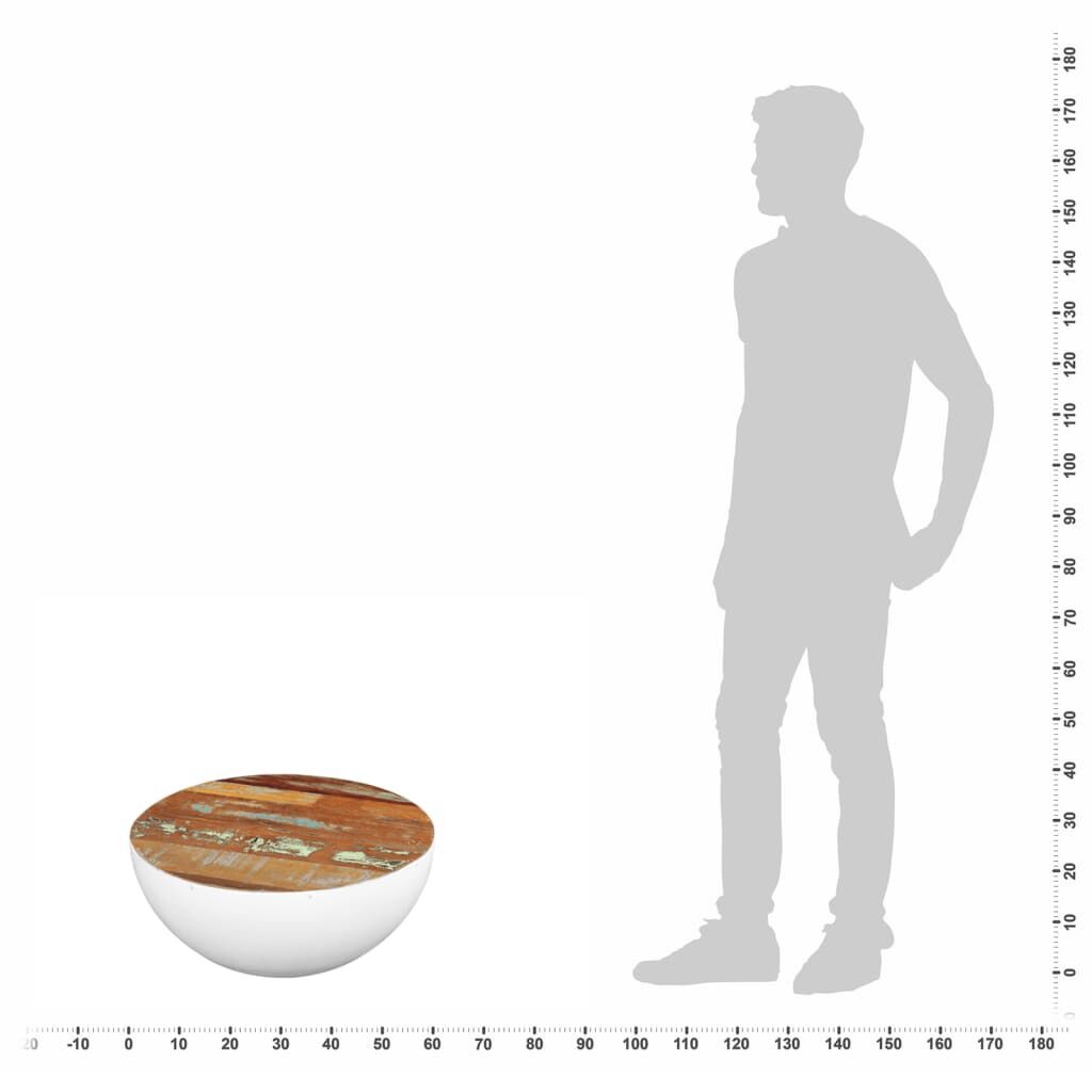 Salontafel Gerecycled Hout Komvorm - 60cm - 42% Korting!