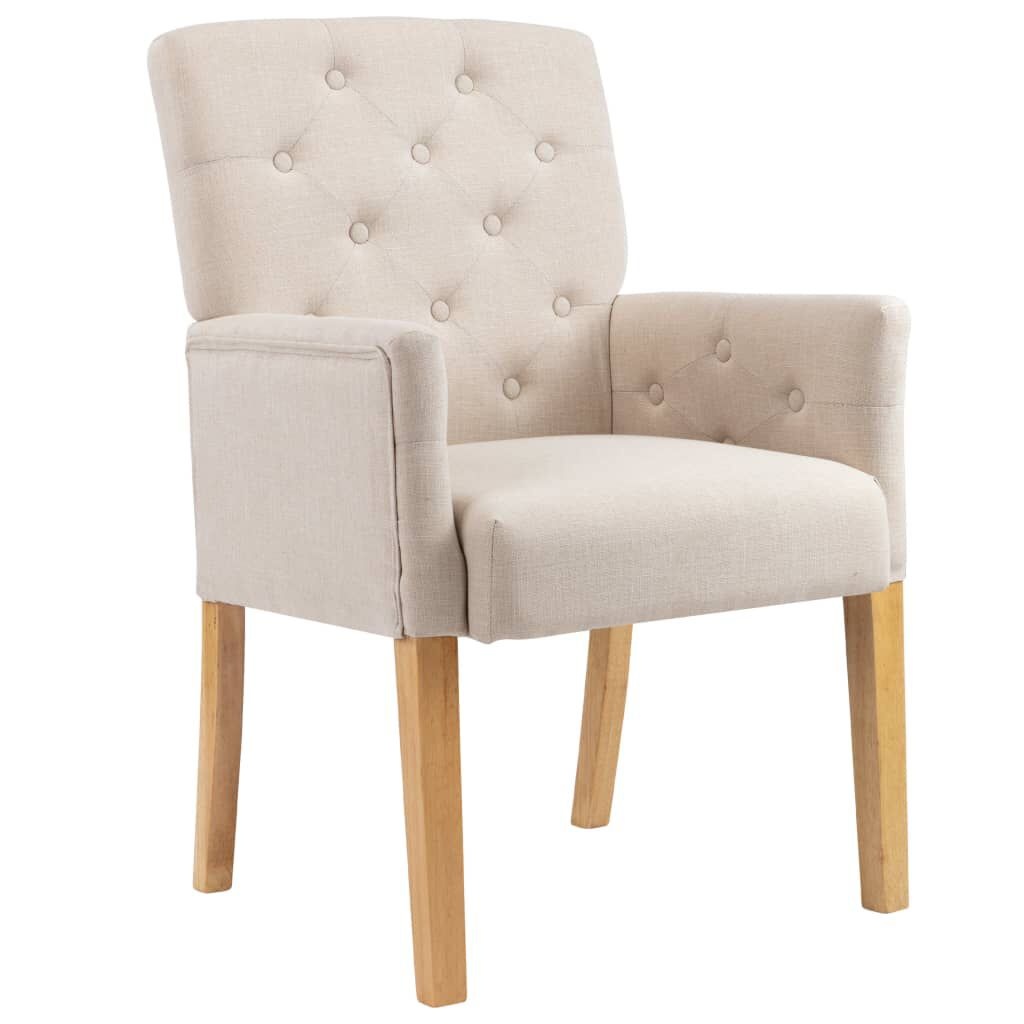 Eetkamerstoel met Armleuning Beige - 47% Korting!