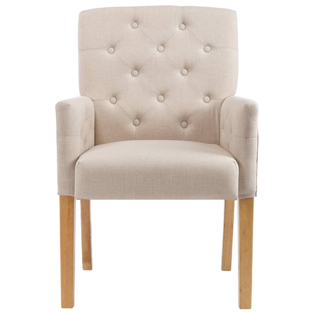Eetkamerstoel met Armleuning Beige - 47% Korting!