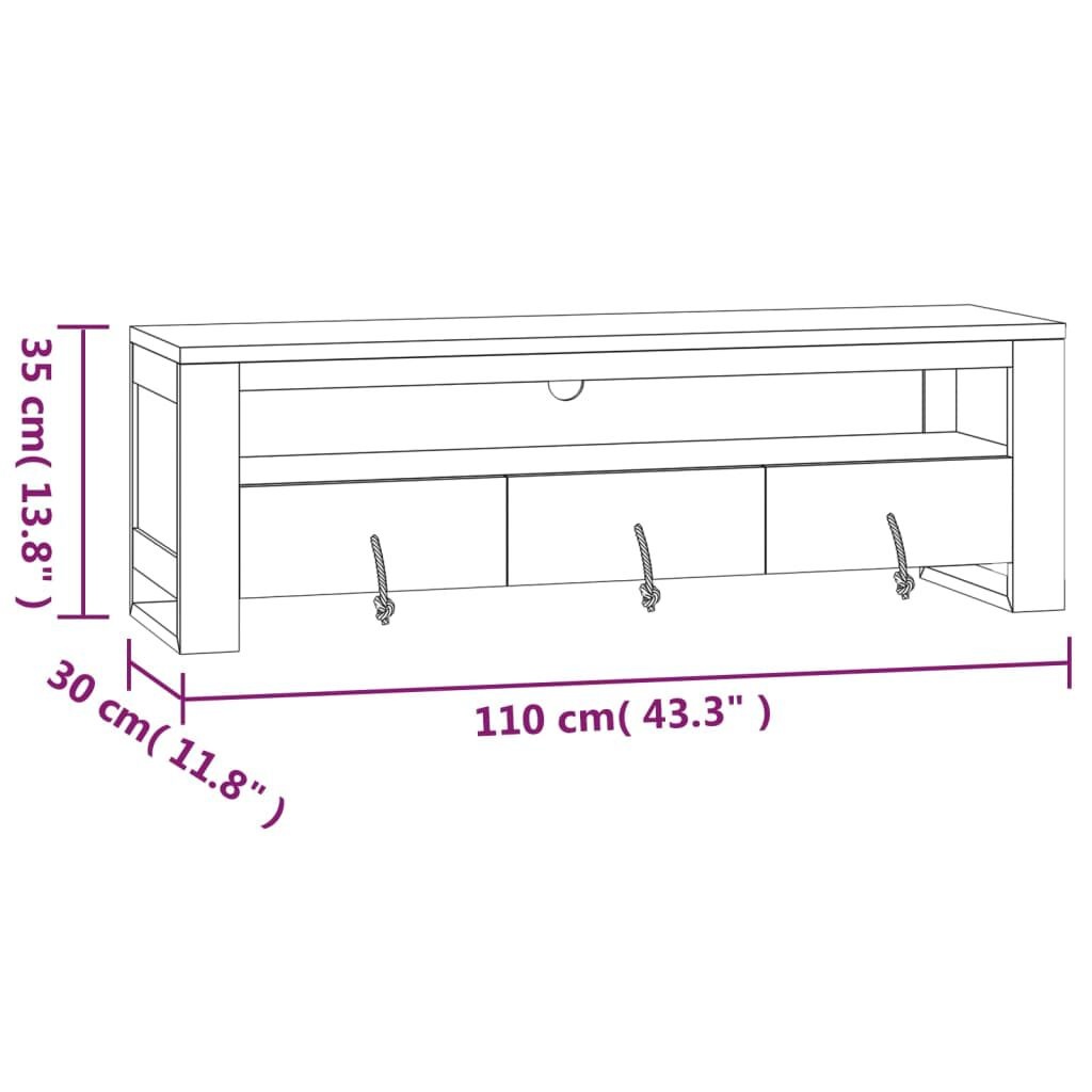 VidaXL Teak TV-Meubel 110cm - Nieuw, Lichte Verpakkingsschade - 41% Korting!
