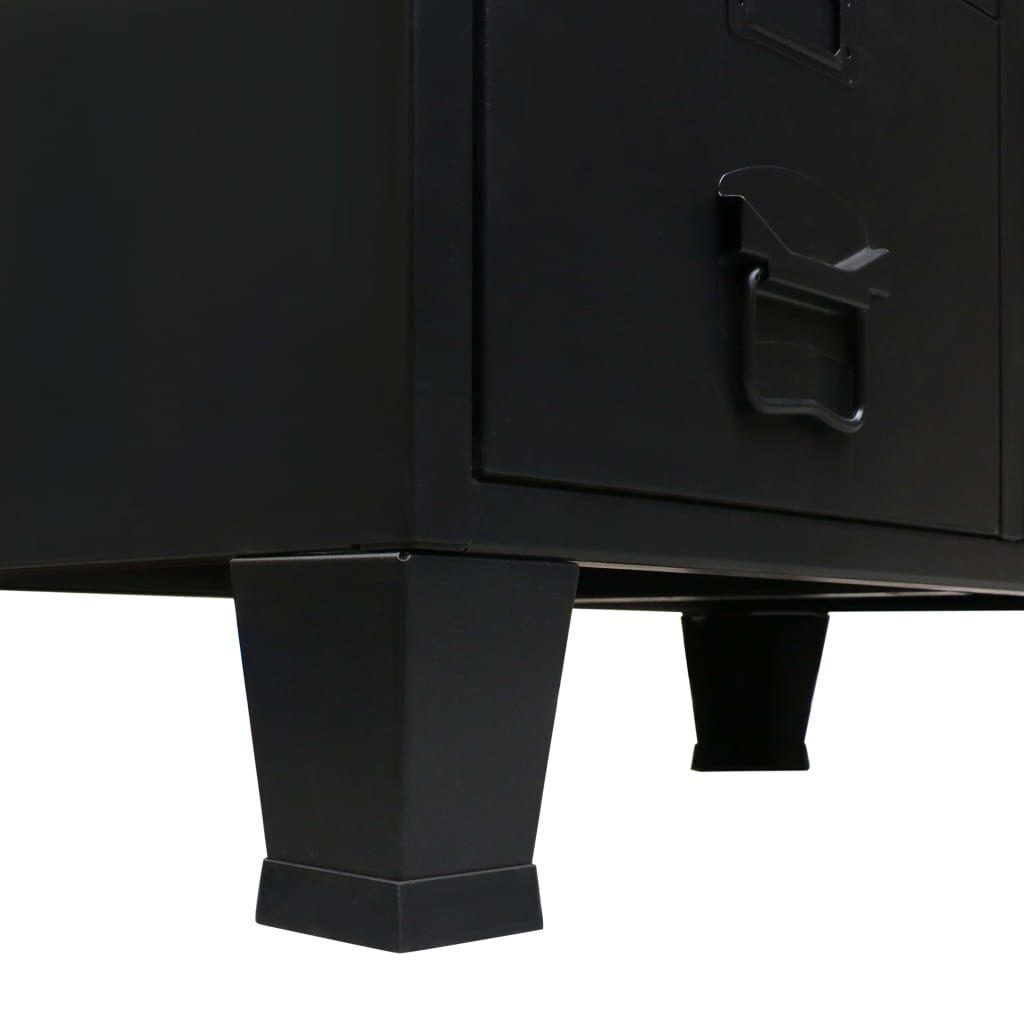 VidaXL Industriële Kledingkast Metaal Zwart -67x35x107cm - 42% Korting!