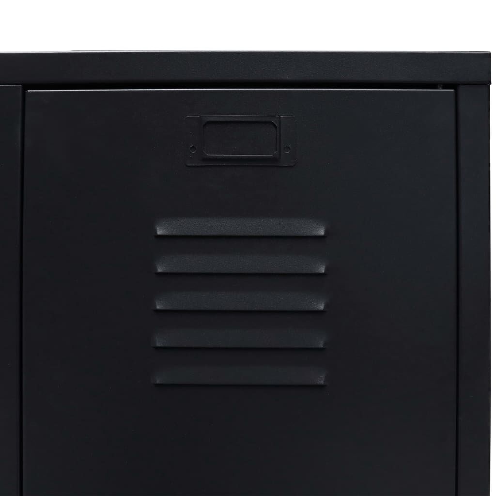 VidaXL Industriële Kledingkast Metaal Zwart -67x35x107cm - 42% Korting!
