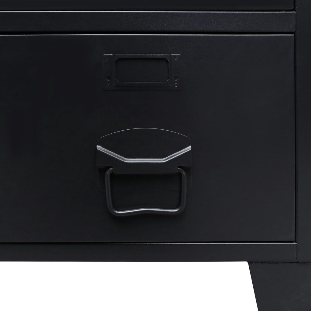 VidaXL Industriële Kledingkast Metaal Zwart -67x35x107cm - 42% Korting!