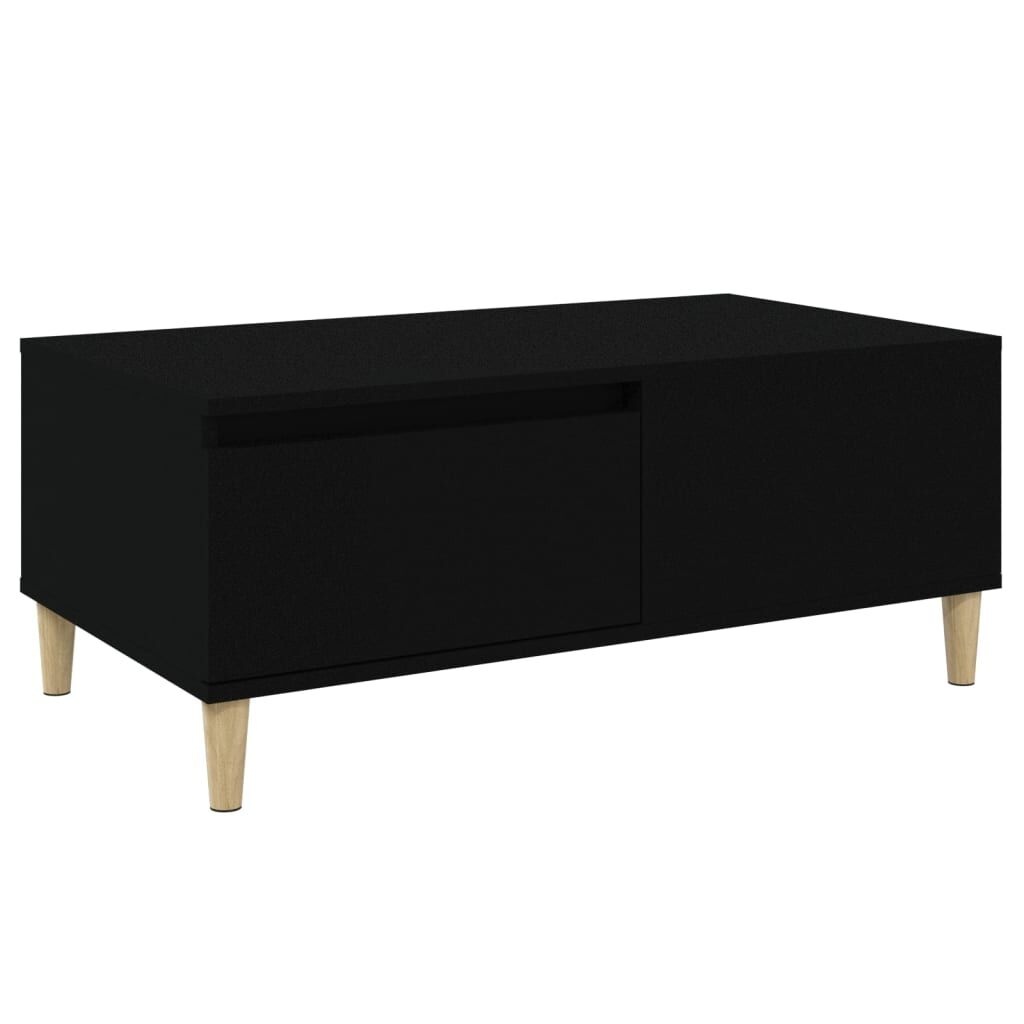 Salontafel Zwart Hout 90x50 - Retourdeal! 35% Korting