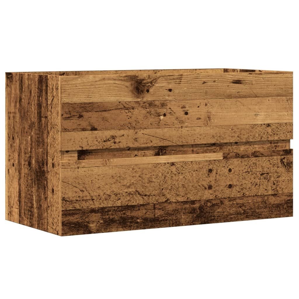 vidaXL Badkamerkast Oud Hout - 80cm - 57% Korting!