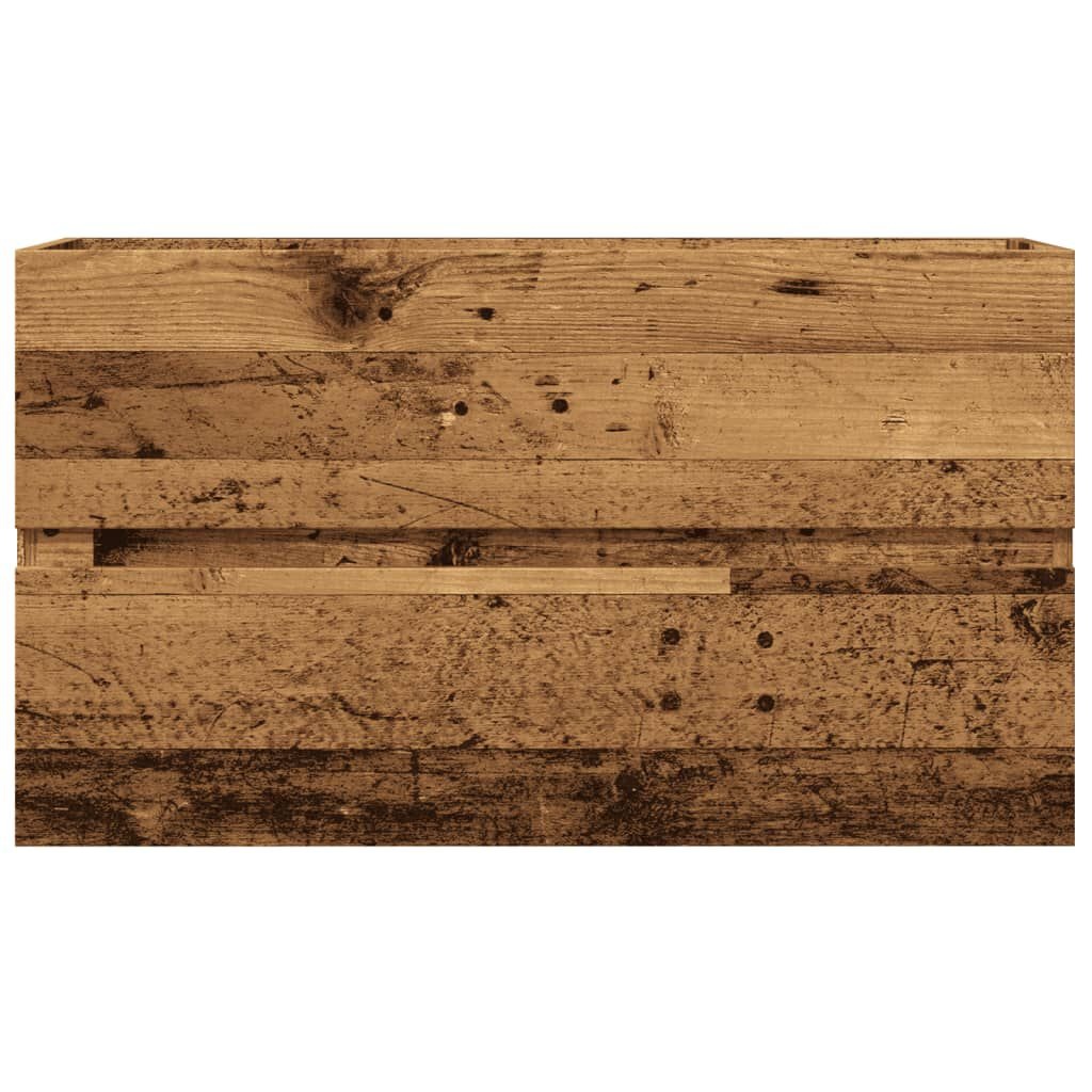vidaXL Badkamerkast Oud Hout - 80cm - 57% Korting!