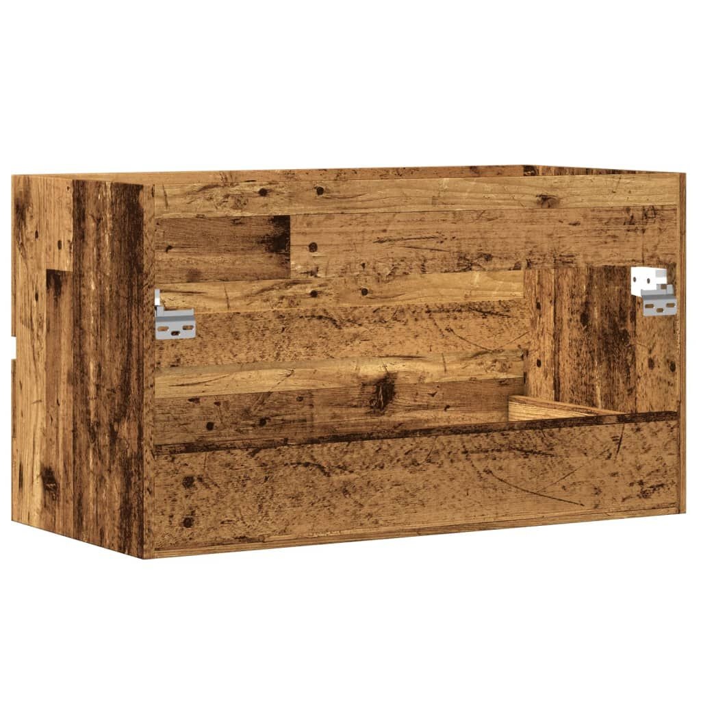 vidaXL Badkamerkast Oud Hout - 80cm - 57% Korting!