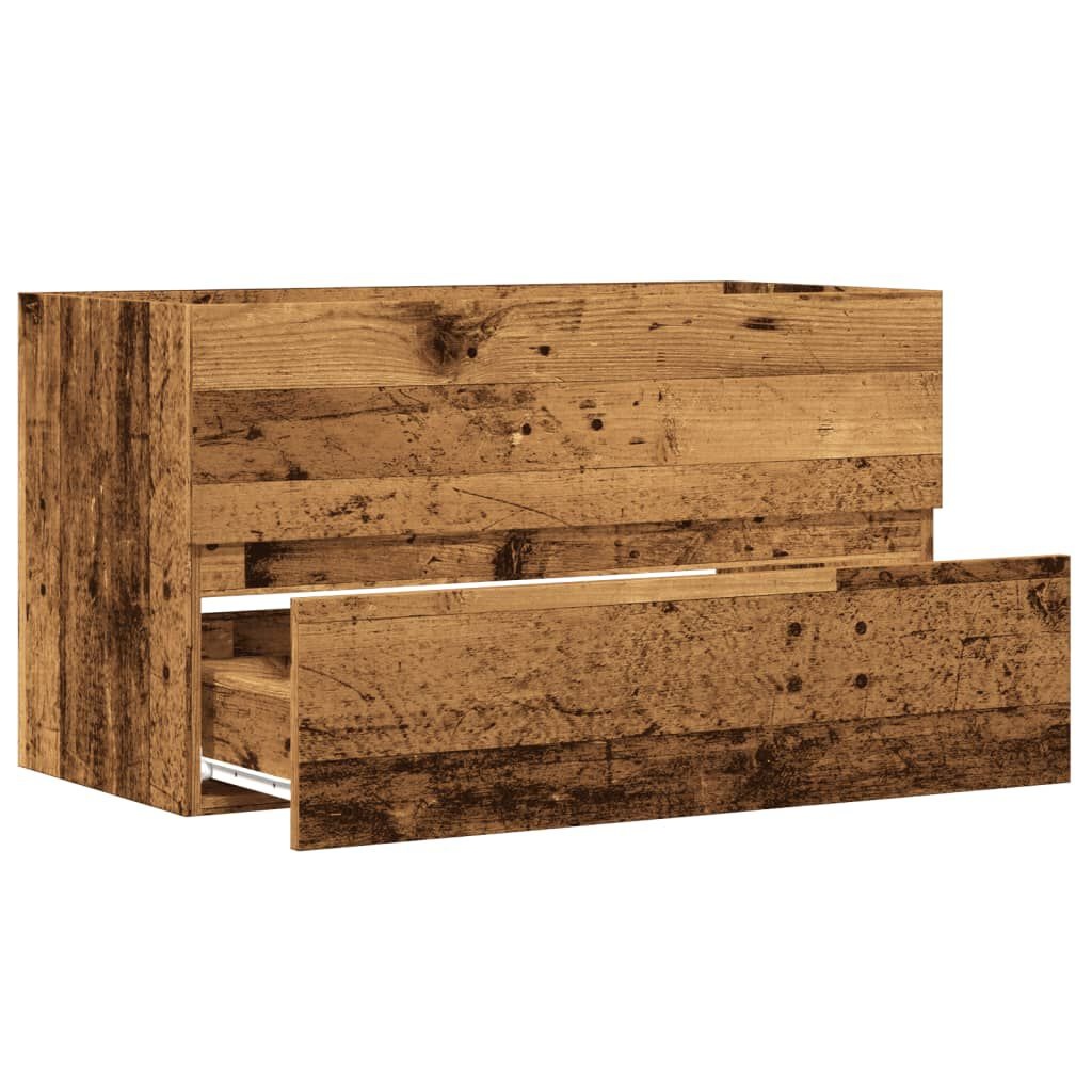 vidaXL Badkamerkast Oud Hout - 80cm - 57% Korting!