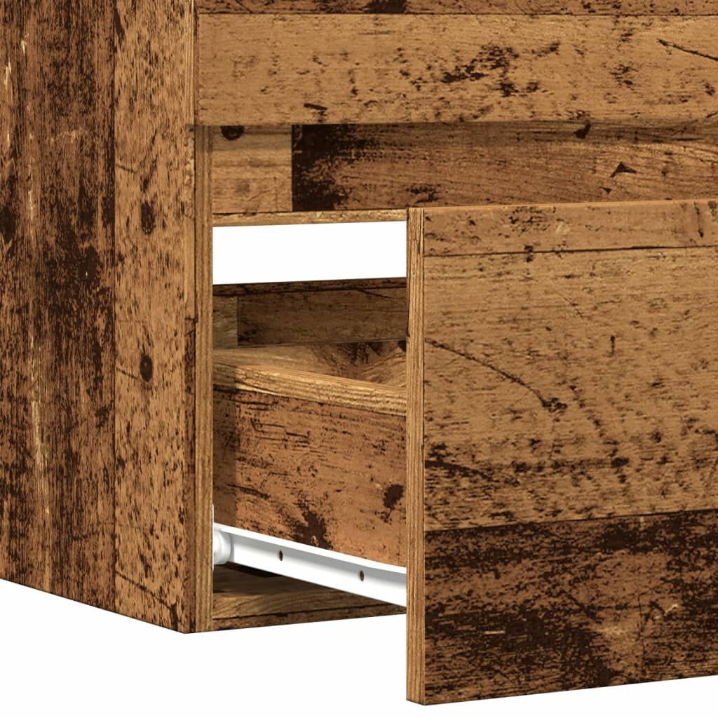 vidaXL Badkamerkast Oud Hout - 80cm - 57% Korting!