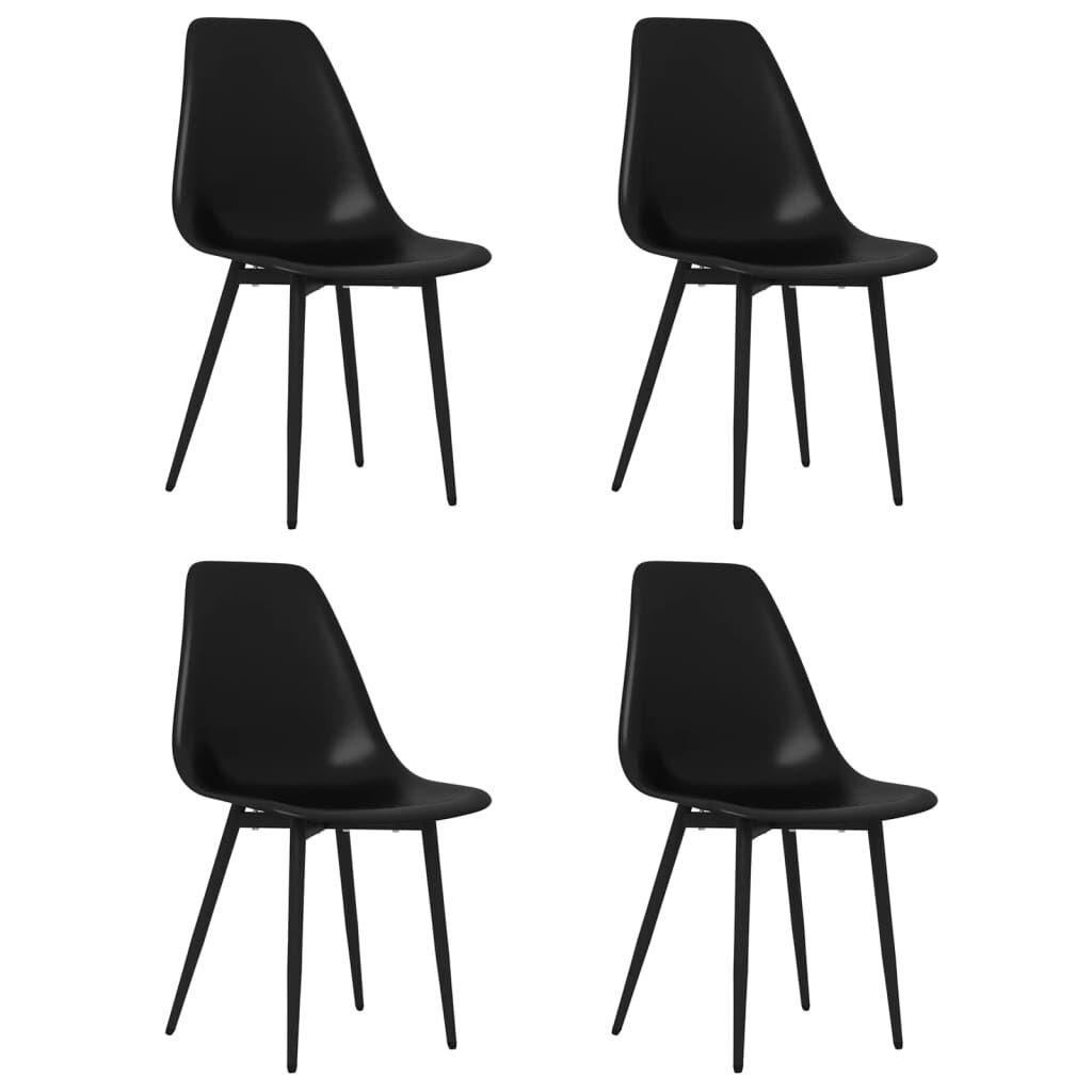 VidaXL Eetkamerstoelen (4x) Zwart - 35% Korting!