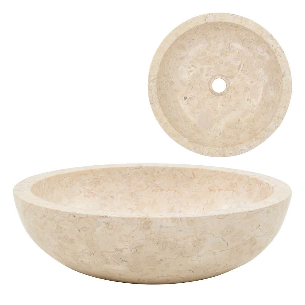 Marmeren Gootsteen Crème 40x12cm - Retourdeal! 41% Korting