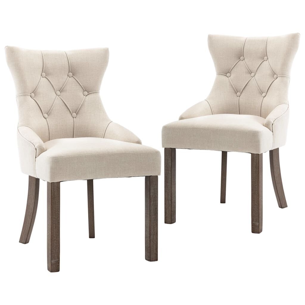 VidaXL Eetkamerstoelen (2 st) Beige - 35% Korting!