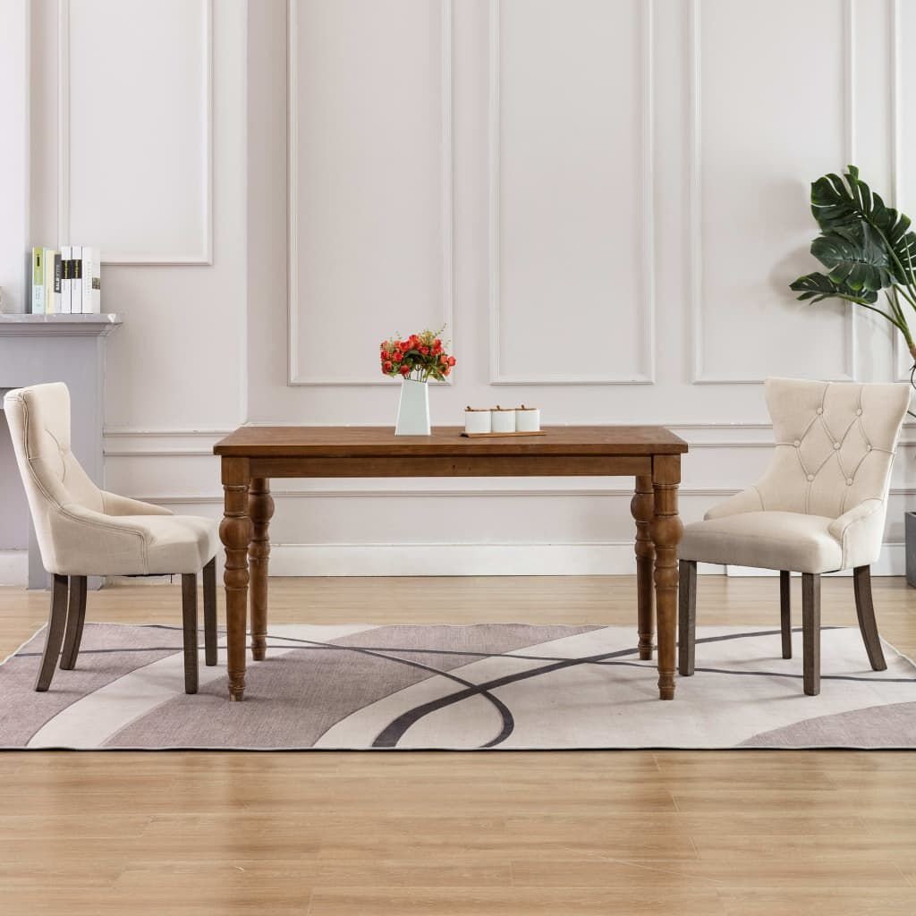 VidaXL Eetkamerstoelen (2 st) Beige - 35% Korting!