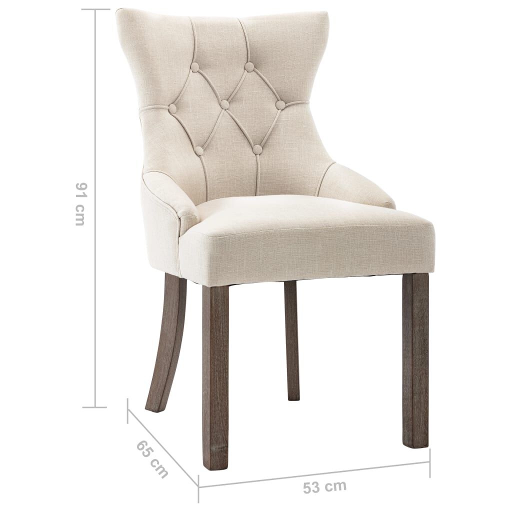 VidaXL Eetkamerstoelen (2 st) Beige - 35% Korting!