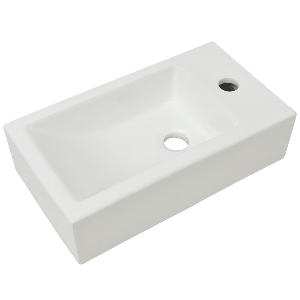Wastafel Wit Keramiek 46cm - Nieuwstaat! 35% Korting