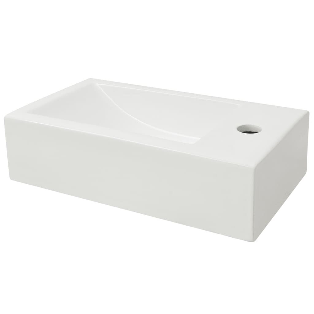 Wastafel Wit Keramiek 46cm - Nieuwstaat! 35% Korting