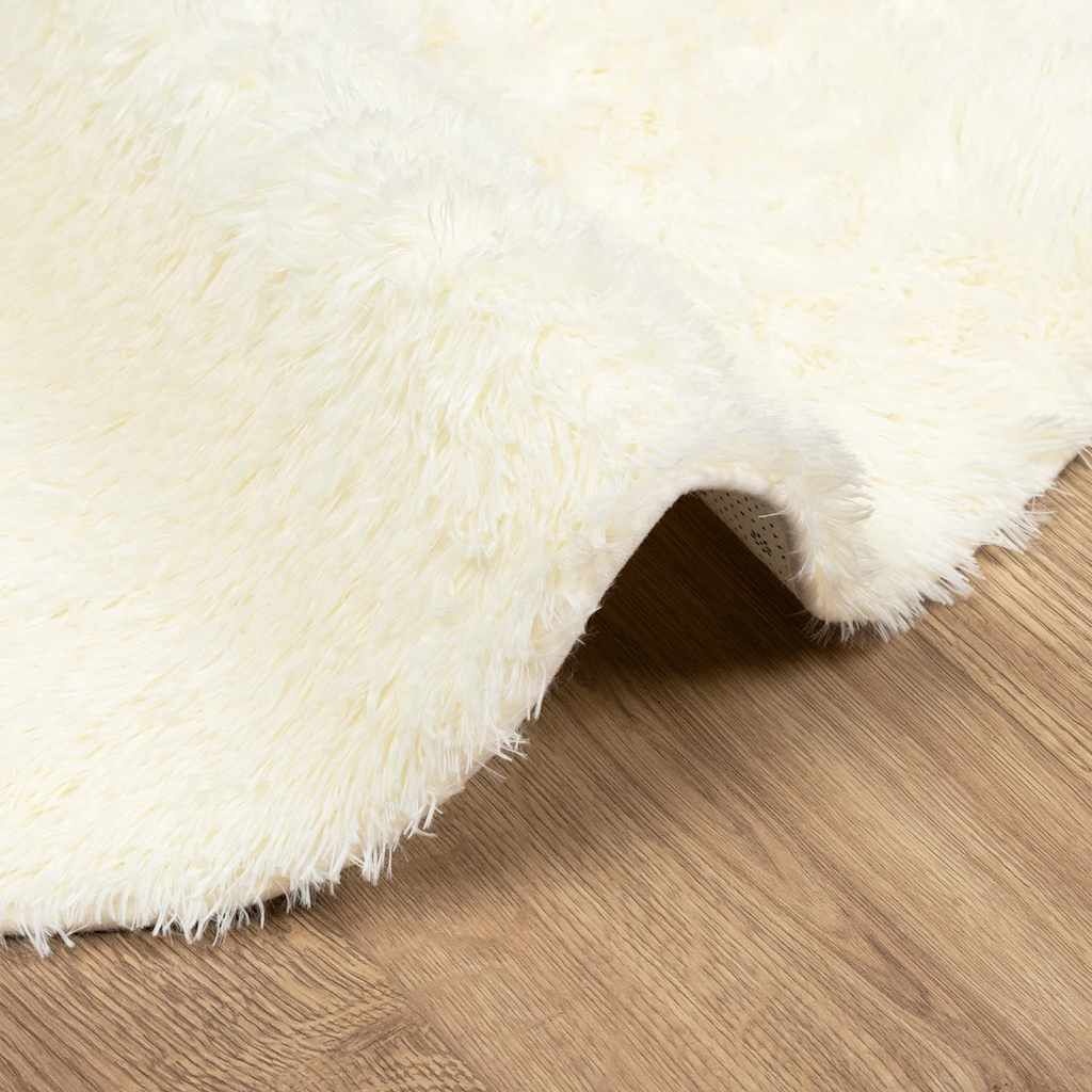 vidaXL Hoogpolig Vloerkleed Crème 300x200 - 35% Korting!