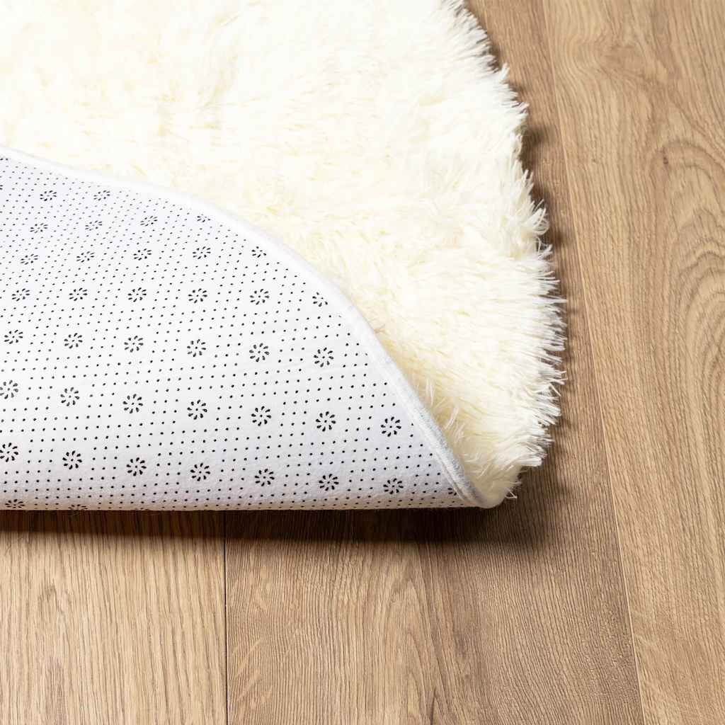 vidaXL Hoogpolig Vloerkleed Crème 300x200 - 35% Korting!