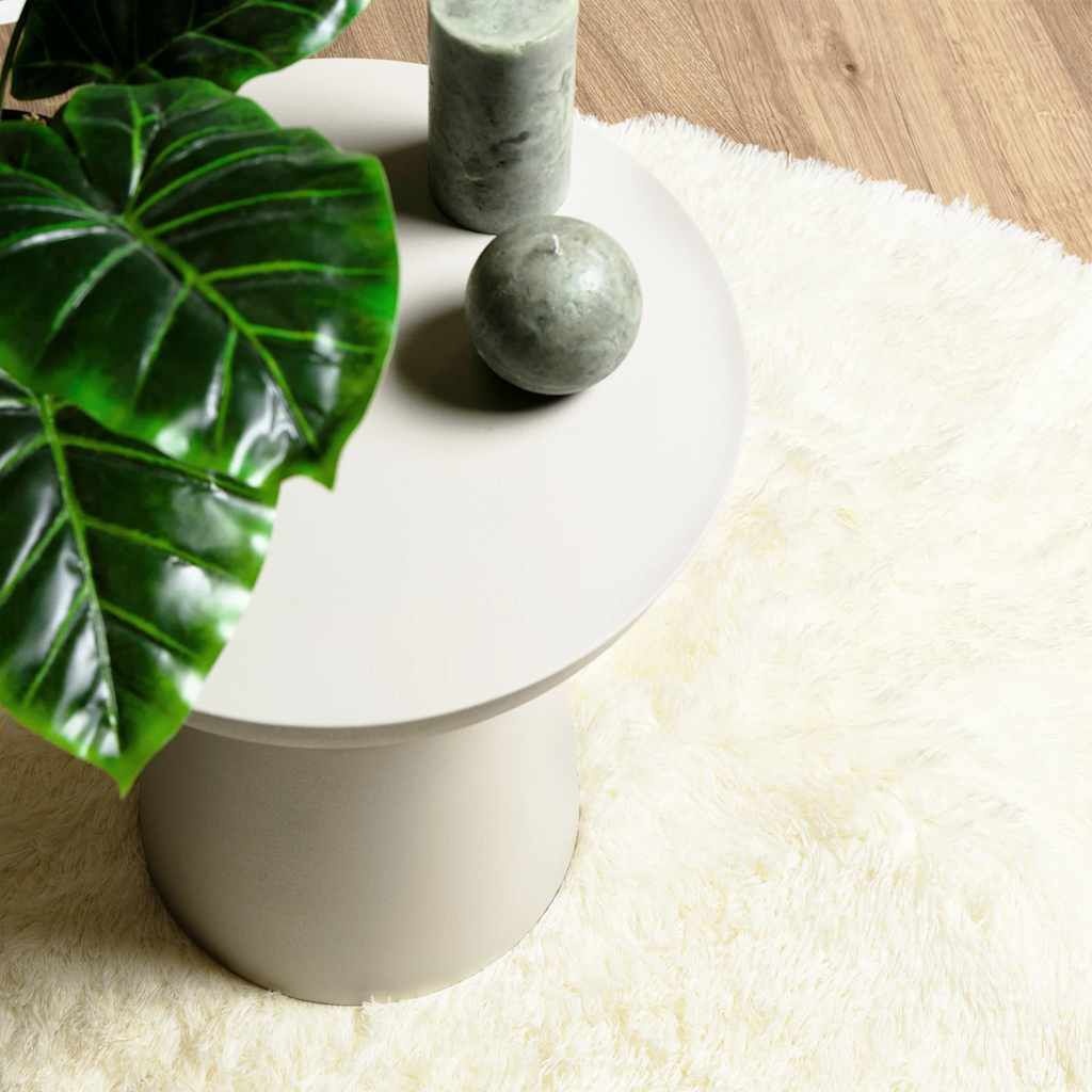vidaXL Hoogpolig Vloerkleed Crème 300x200 - 35% Korting!