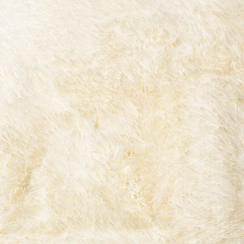 vidaXL Hoogpolig Vloerkleed Crème 300x200 - 35% Korting!