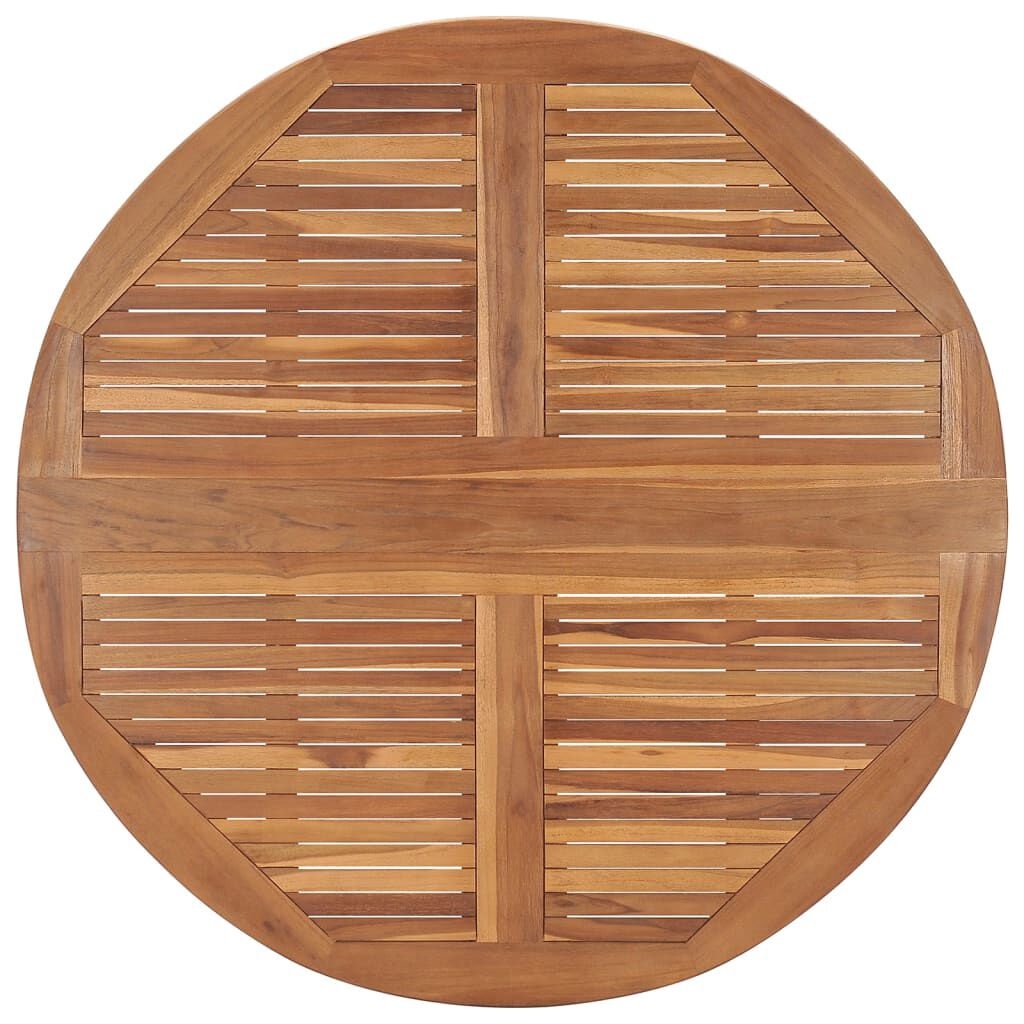 vidaXL Teakhouten Tuintafel Ø110cm - Inklapbaar - 35% Korting!
