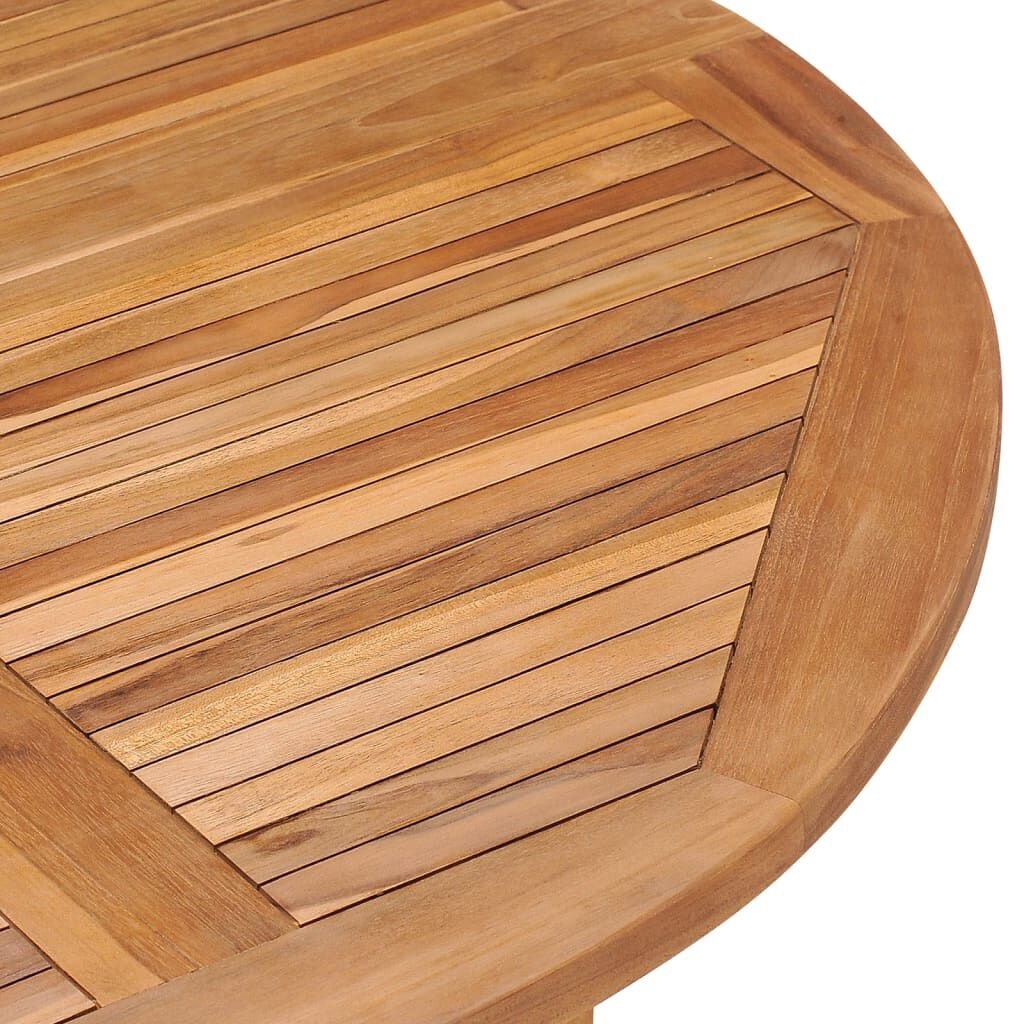 vidaXL Teakhouten Tuintafel Ø110cm - Inklapbaar - 35% Korting!