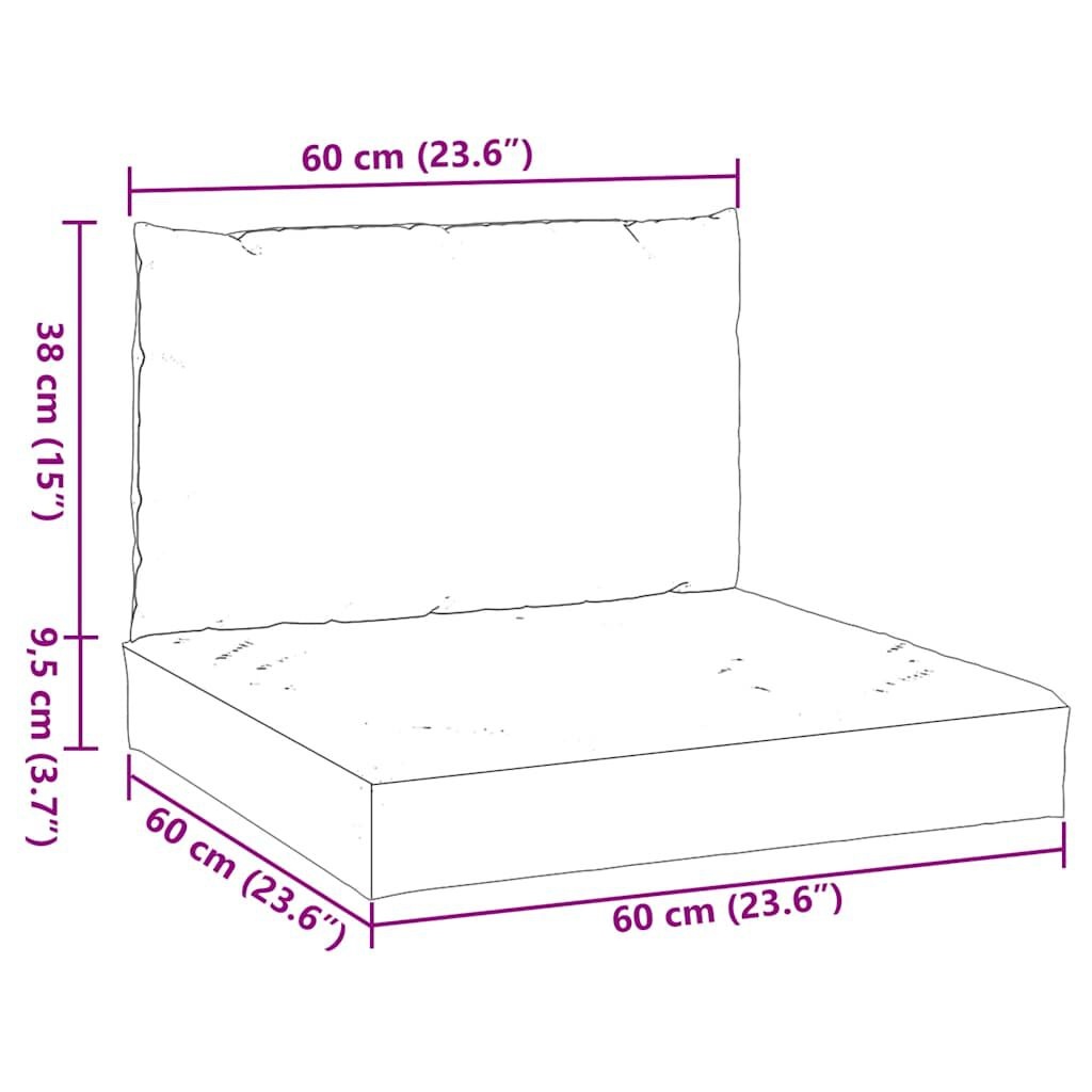 VidaXL Palletkussens Antraciet (2 st) - 35% Korting!
