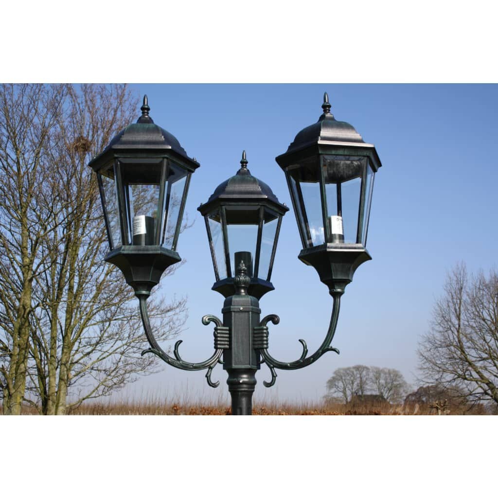 Tuinlantaarn Brighton 3-arms 230cm - Donkergroen/Zwart - 35% Korting!