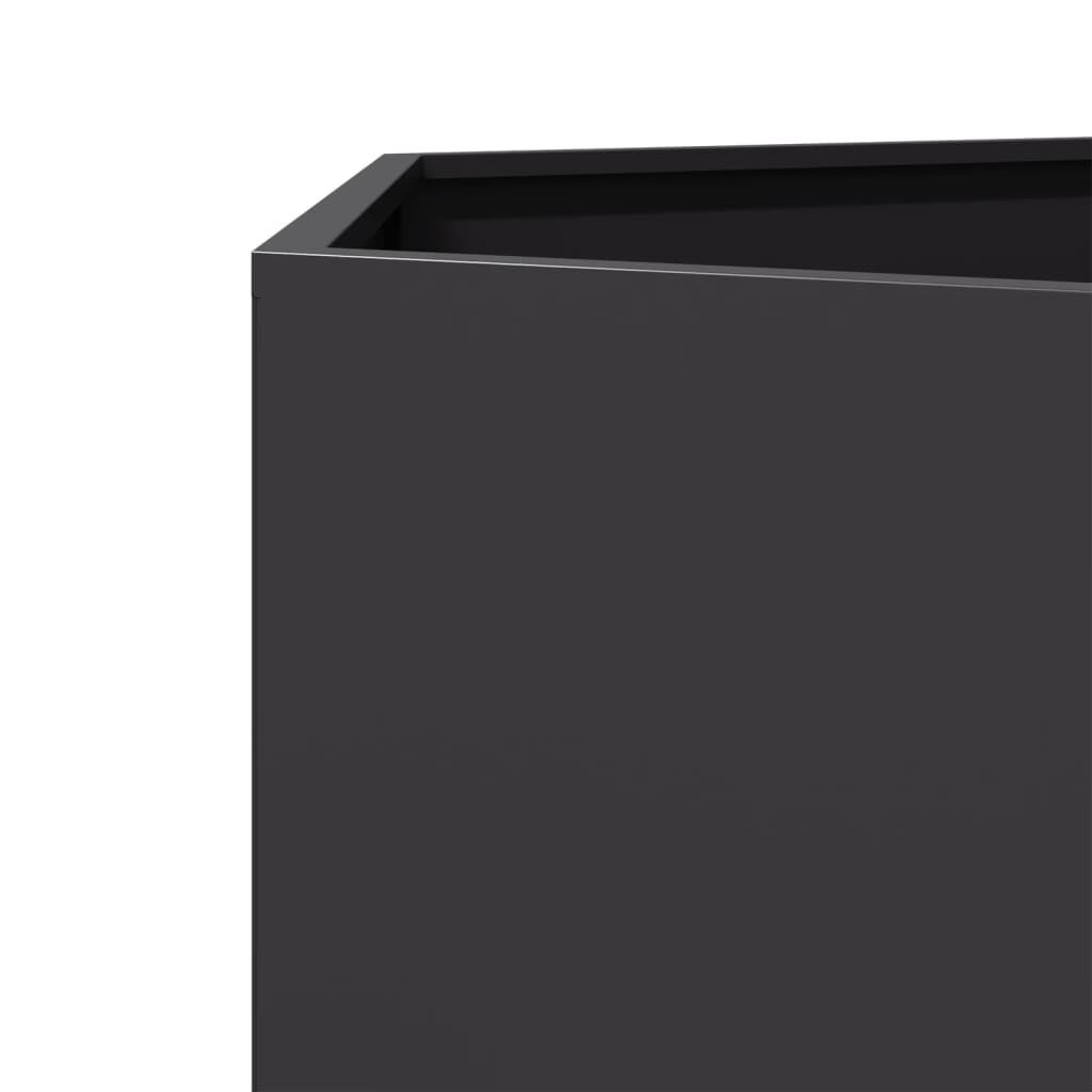 Zeshoekige Plantenbak Staal Zwart 104x90cm -35%!