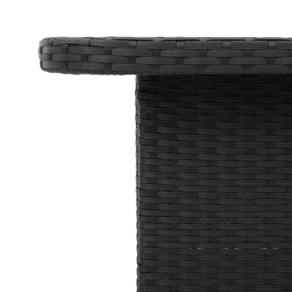 vidaXL Tuintafel Rattan/Acaciahout Zwart -35%! 90x55cm