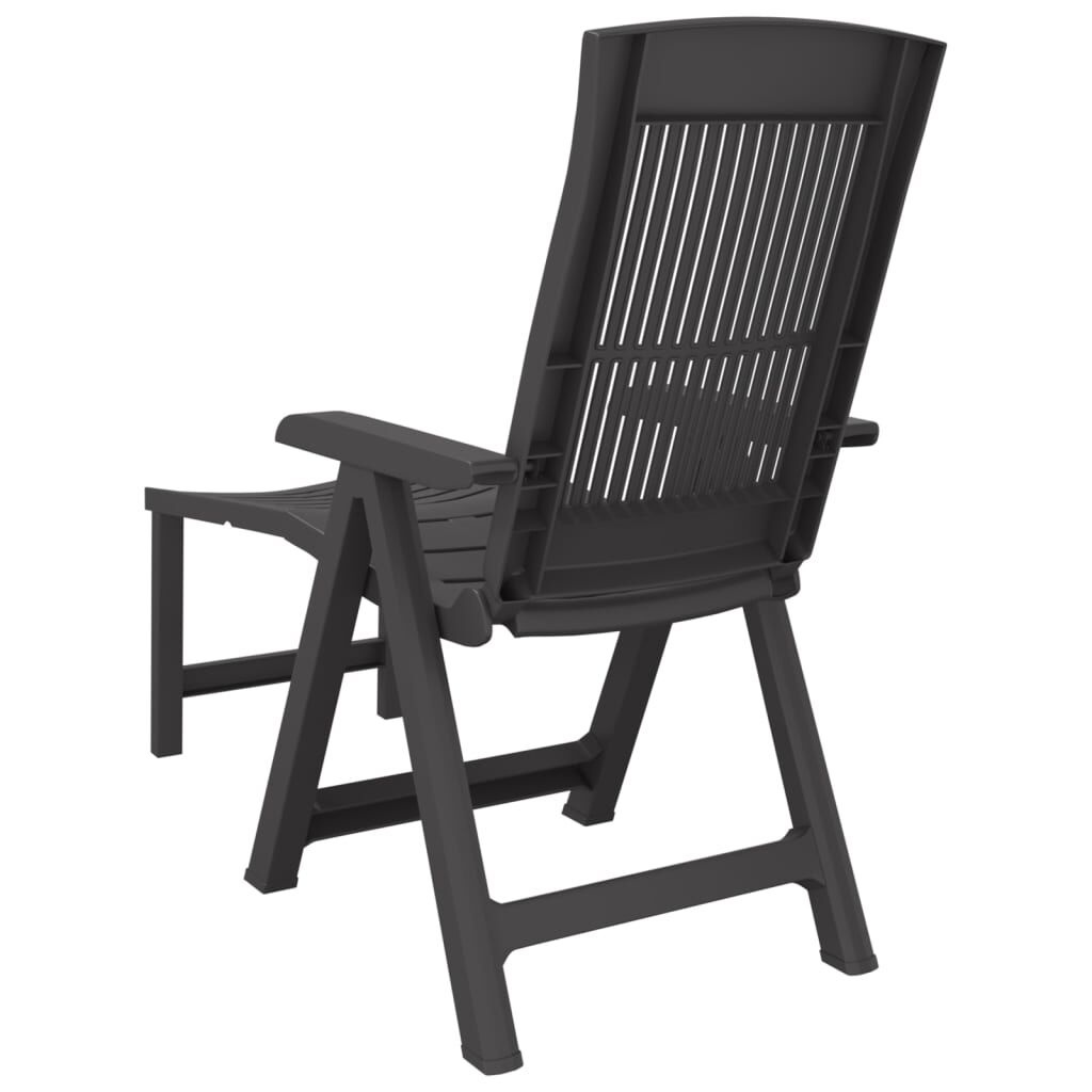 vidaXL Ligstoel Antraciet - Kunststof - 35% Korting!