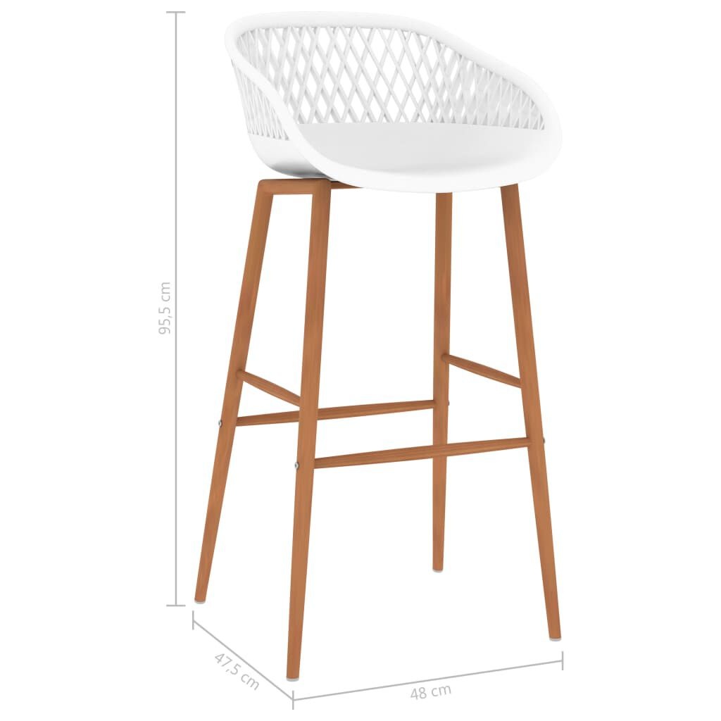 VidaXL Barkrukken (4 stuks) Wit - 42% Korting! Gebruikssporen