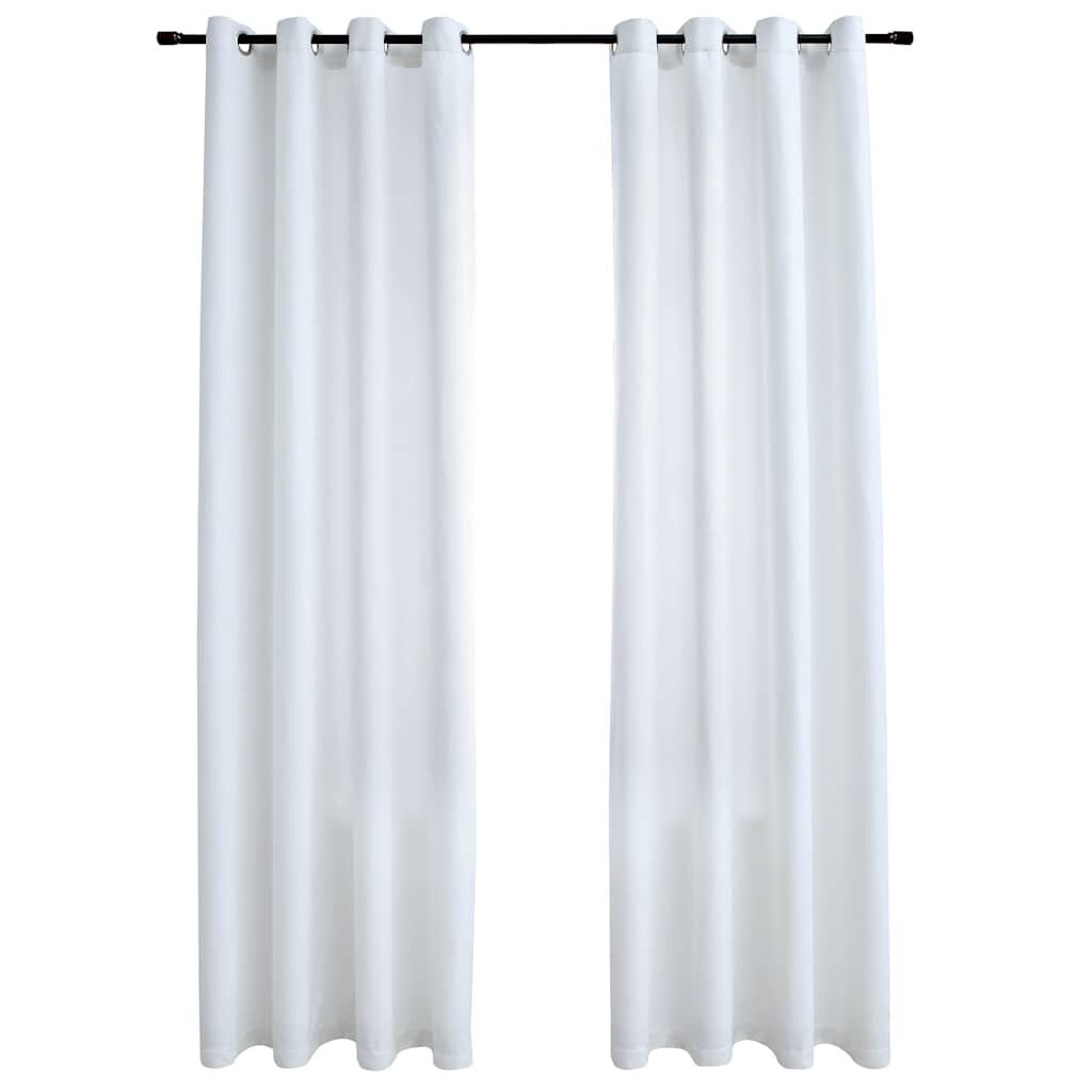 VidaXL Verduisterende Gordijnen 140x245cm Gebroken Wit -41% Korting!