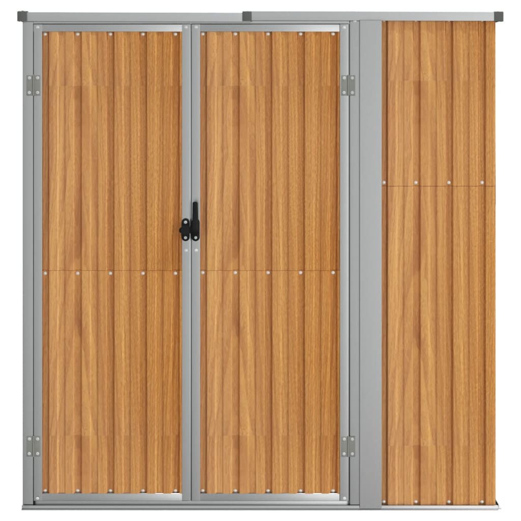 Tuinschuur Gegalvaniseerd Staal Bruin - 161cm - 35% Korting!