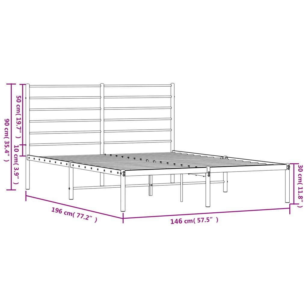 VidaXL Bedframe 140x190 Zwart - 41% Korting! Zo Goed Als Nieuw!