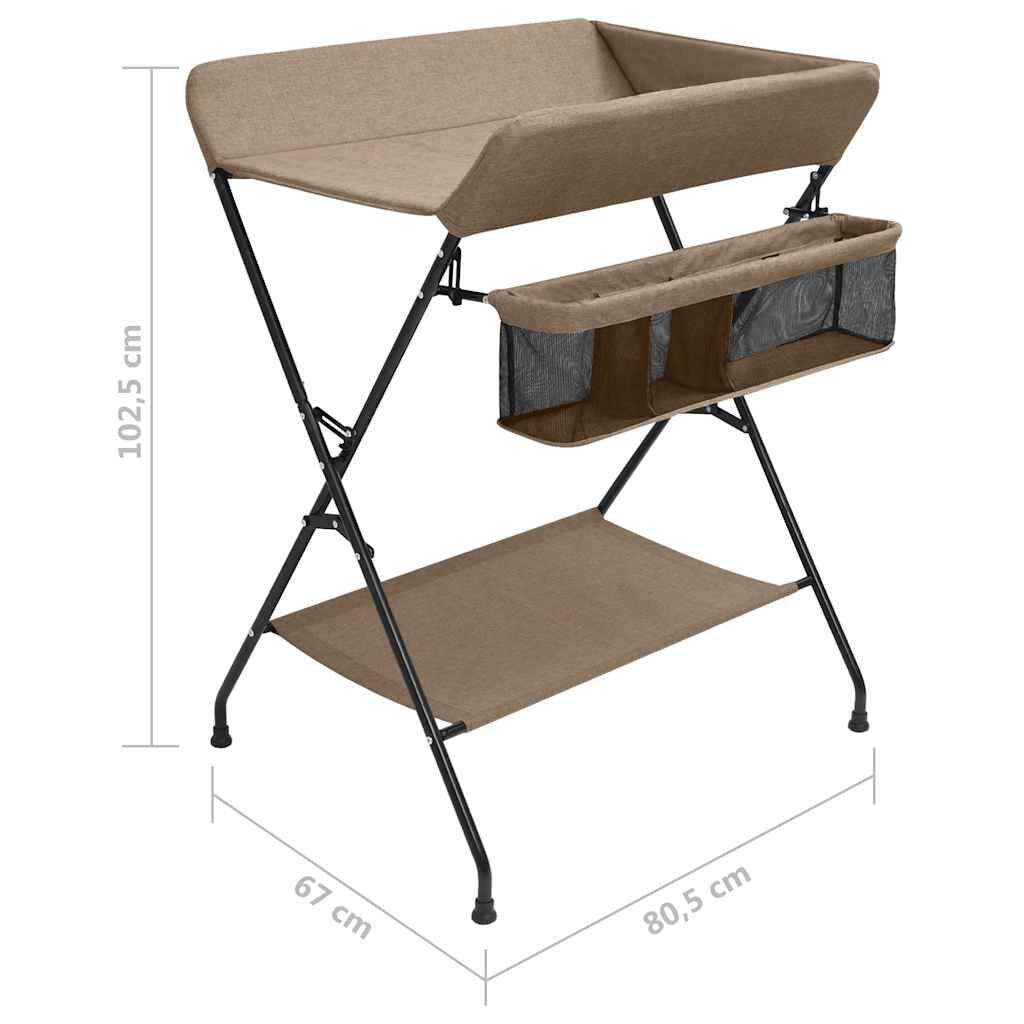 vidaXL Verschoontafel Taupe - 35% Korting! Nieuw in Goede Doos