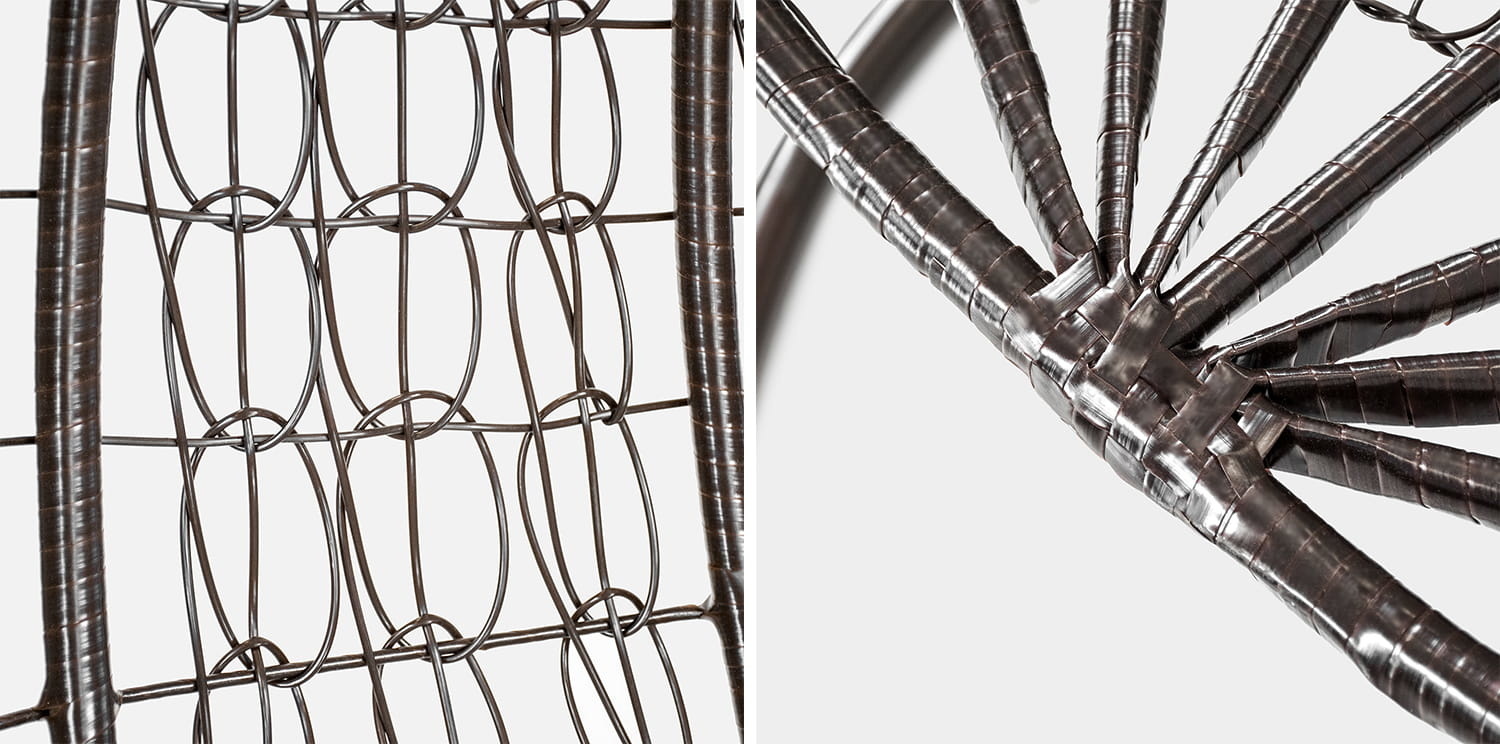 Ei Hangstoel Bruin/Beige met Frame - 55% Korting!
