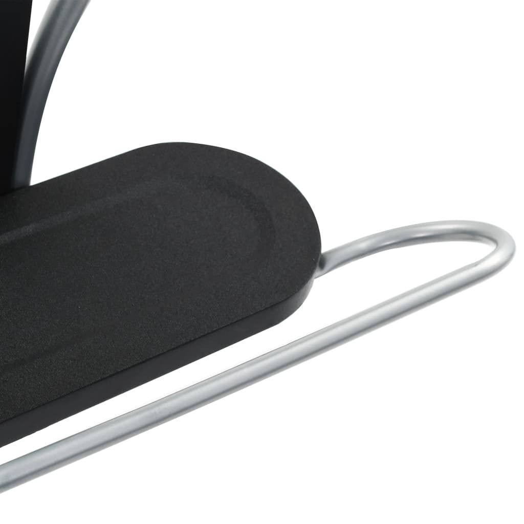 vidaXL Kledingbutler Zwart/Grijs -55% Korting! Gebruikssporen